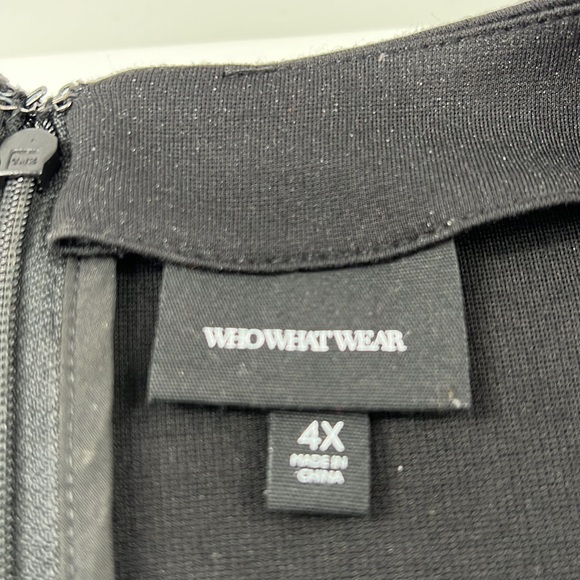 Who What Wear Faux Leather Knit Dress - Picture 7 of 11